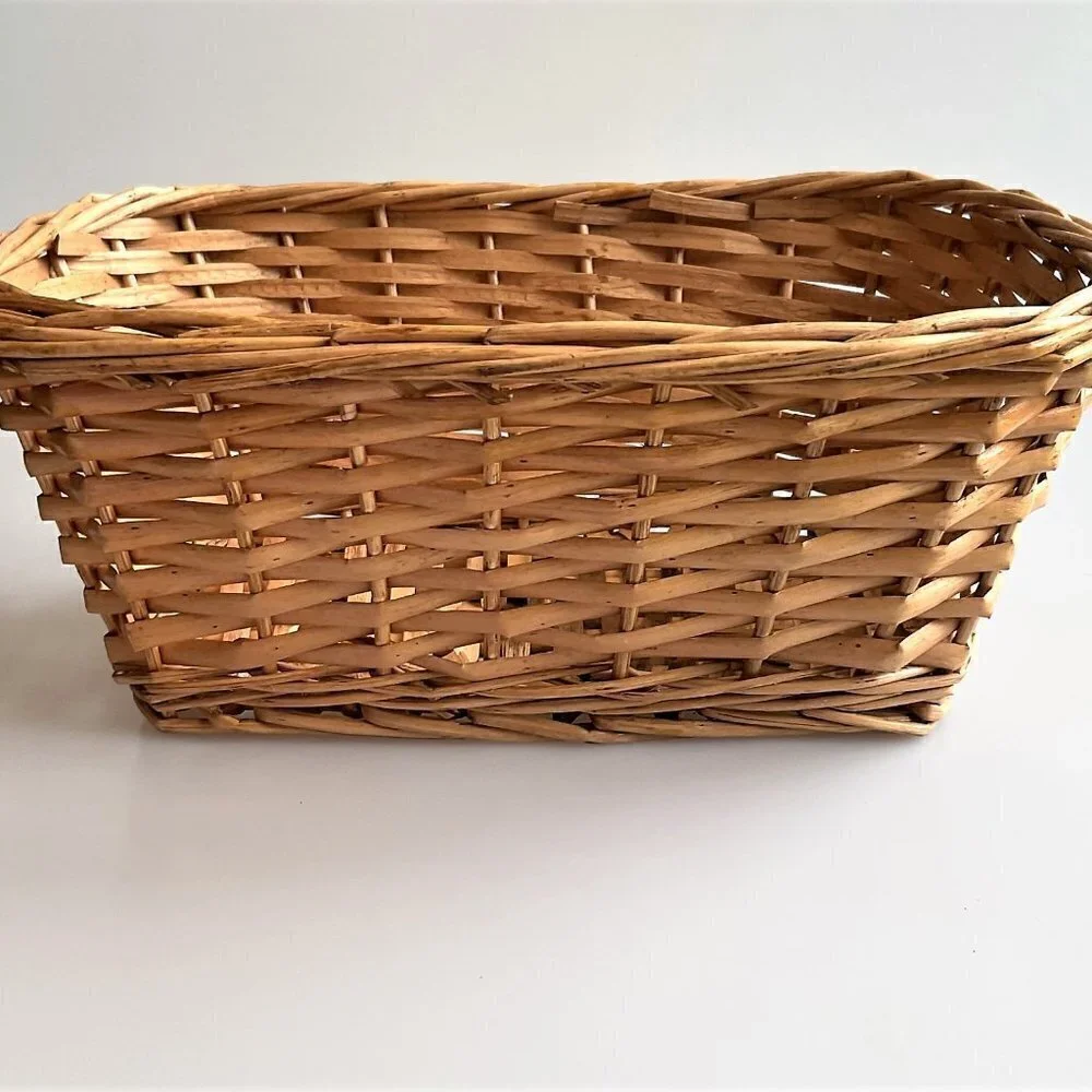 WOVEN RECTANGULAR BASKET HOME DECOR CRAFT DIY